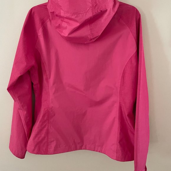Columbia rain jacket 2 tone pink Omni-tech waterproof girls size M - Picture 3 of 10